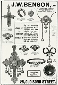 Images Dated 19th July 2017: Advert for J. W Benson jewellery 1904