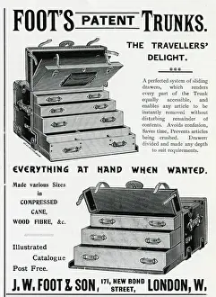 Foots Prints: Advert for J. W Foots - Son patent trunks 1898