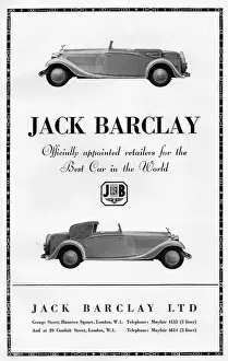 Advert for Jack Barclay, car retailers, 1936