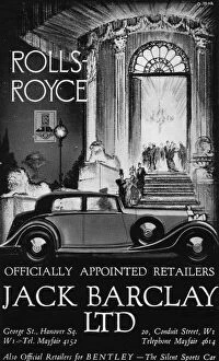 Images Dated 11th May 2011: Advert for Jack Barclay & Rolls-Royce, 1936