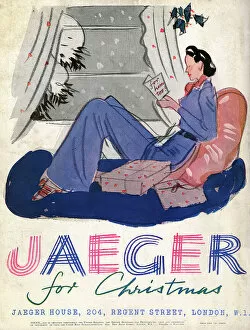 Wide Gallery: Advert for Jaeger womens trouser suit 1938