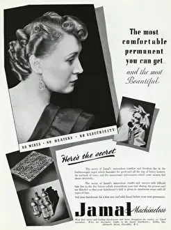 Styling Prints: Advert for Jamal machineless hair lotions 1938