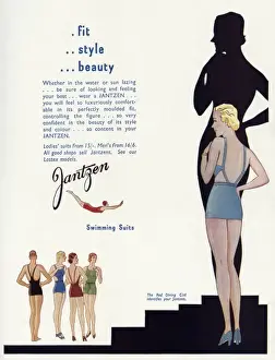 Swim Wear Prints: Advert for Jantzen swimming suits 1934