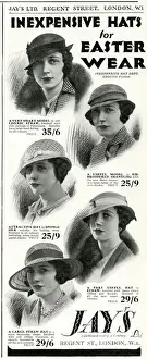 Jays Prints: Advert for Jays hats for Easter 1933
