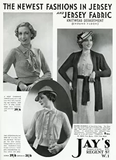 Knit Gallery: Advert for Jays jersey knitwear for women 1937