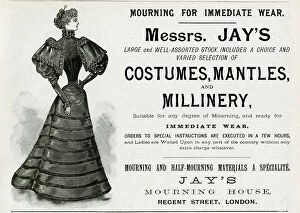 Sleeves Collection: Advert for Jay's mourning clothing 1893