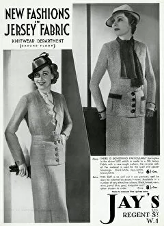Buttoned Collection: Advert for Jays smart knitwear for women 1937