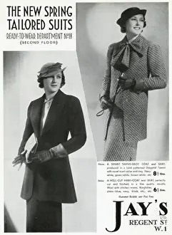 Jays Prints: Advert for Jays spring tailored suits 1937