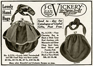 Advert for J.C Vickery clasp bags 1918