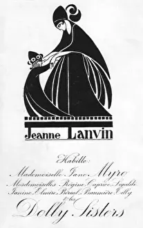 Lanvin Prints: Advert for Jeanne Lanvin and the Dolly Sisters
