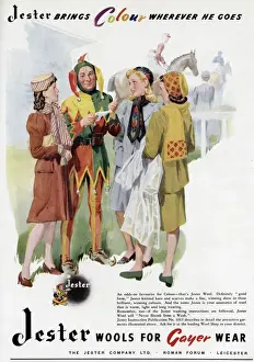 Racecourse Prints: Advert for Jester wool 1947