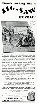Advert for Jigsaw puzzles, 1939 Advert for Jigsaw puzzles, 1939