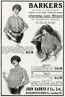 Scallop Gallery: Advert for John Barker & Co, lace blouses 1912