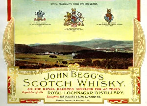 Images Dated 23rd May 2019: Advert, John Beggs Scotch Whisky, Royal Lochnagar Distiller