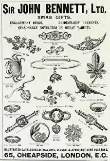Amethyst Gallery: Advert for John Bennett jewellers, novelty jewellery 1901