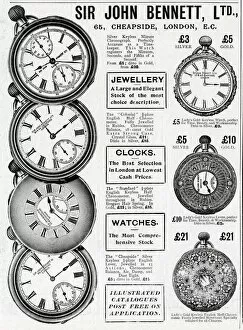Images Dated 11th October 2017: Advert for John Bennett pocket watches 1902