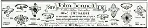 Specialists Prints: Advert for John Bennett ring specialists 1913