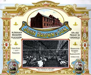 Weaving Gallery: Advert, John Brown & Son, Glasgow, Scotland
