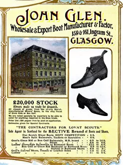 Manufacturers Gallery: Advert, John Glen, Shoe and Boot Manufacturers, Glasgow
