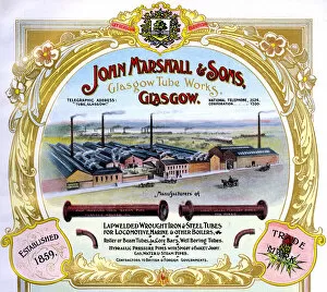 Advert, John Marshall & Sons, Glasgow Tube Works