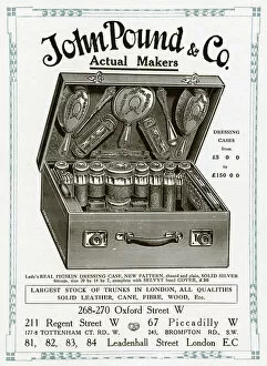 Images Dated 16th October 2017: Advert for John Pound & Co dressing case 1912