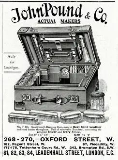 Files Prints: Advert for John Pound & Co dressing case 1914