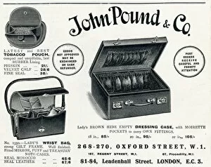 Pouch Collection: Advert for John Pound & Co dressing case 1920