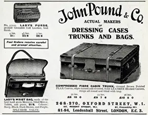 Cabin Prints: Advert for John Pound & Co luggage case 1920