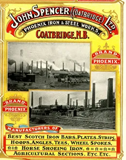 Manufacturers Gallery: Advert, John Spencer Ltd, Phoenix Iron Works, Coatbridge