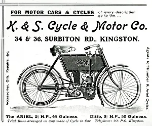 Images Dated 16th January 2020: Advert, K &s Cycle & Motor Co, Kingston, Surrey Advert