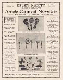 Images Dated 21st April 2016: Advert for Kelsey and Scott, Artistic Carnival Novelties, 19
