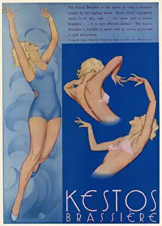Bras Prints: Advert for Kestos brassiere 1934