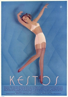 Images Dated 18th May 2012: Advert for Kestos lingerie 1933