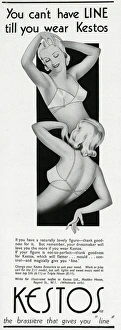 Images Dated 30th October 2015: Advert for Kestos lingerie 1938