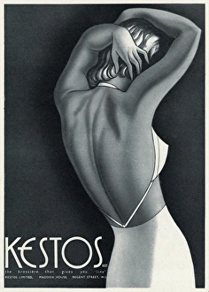 Images Dated 15th June 2012: Advert for Kestos lingerie 1940
