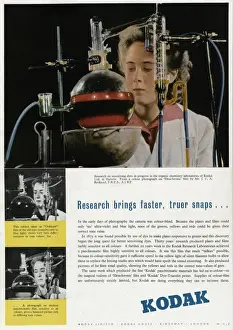 Flask Prints: Advert for Kodak - faster, truer snaps