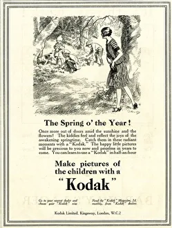 Cameras Prints: Advert, Kodak Girl, The Spring o the Year
