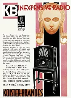 Images Dated 22nd June 2012: Advert for Kolster-Brandes in expensive radios 1931