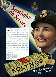 Images Dated 16th March 2016: Advert for Kolynos toothpaste 1942