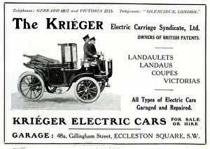 Krieger Prints: Advert, The Krieger electric car
