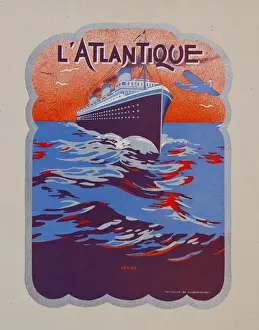 Atlantique Prints: Advertisement for L Atlantique cruise liner
