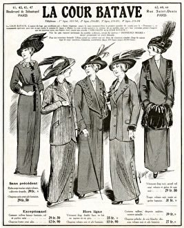 Images Dated 30th December 2016: Advert for La Cour Batave womens clothing 1912