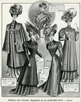 Angled Gallery: Advert for La Samaritaine womens clothing 1905