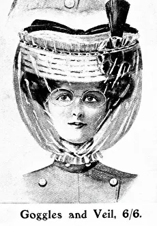 Advertisement for ladies fashion for early motorists