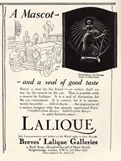 Images Dated 3rd November 2016: Advertisment for a Lalique mascot