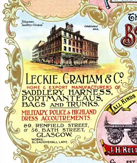 Advert, Leckie, Graham & Co, Glasgow, Scotland