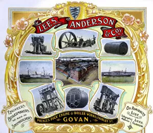 Images Dated 6th March 2019: Advert, Lees, Anderson & Co, Govan, Scotland