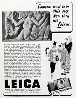 Cameras Prints: Advert for Leica cameras