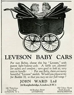 Prams Gallery: Advert for a Leveson double pram 1928