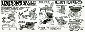 Invalid Gallery: Advert for Levesons invalid chairs and carriages 1896